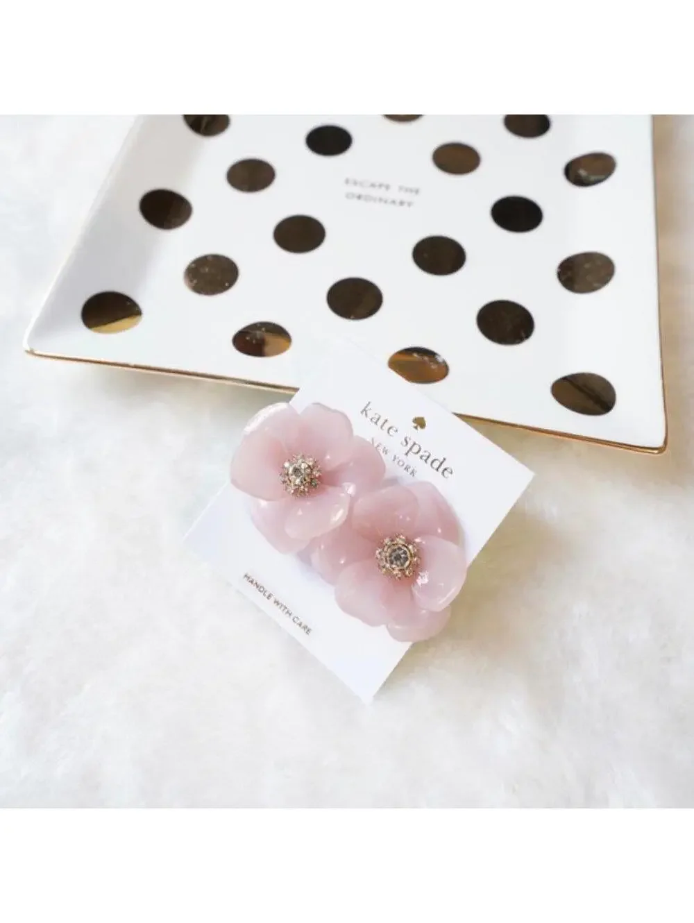 Kate Spade Slice Of Stone Flower Stud Earrings